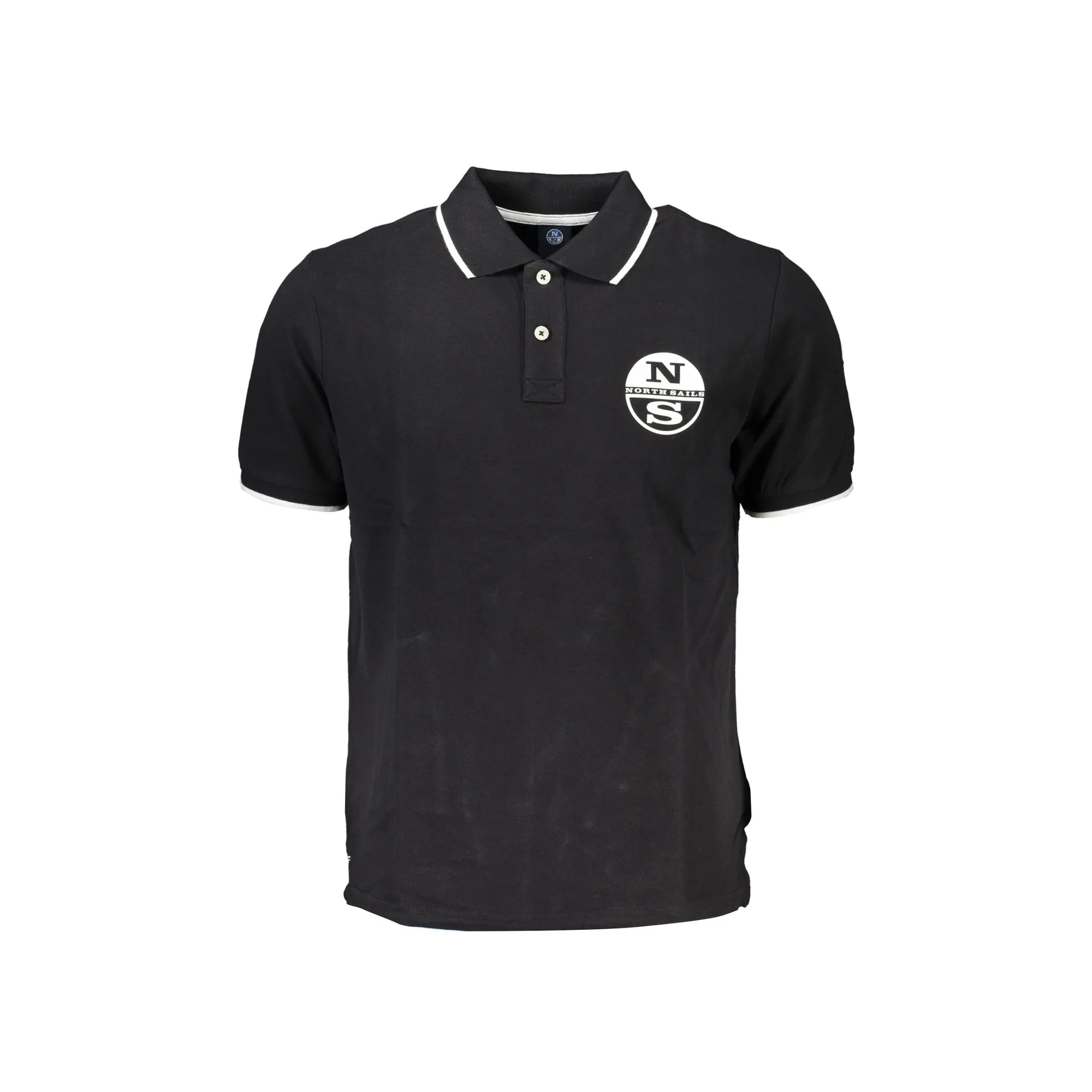 North Sails Polo Maniche Corte Uomo Nera Stampa Logo Nero - foto prodotto